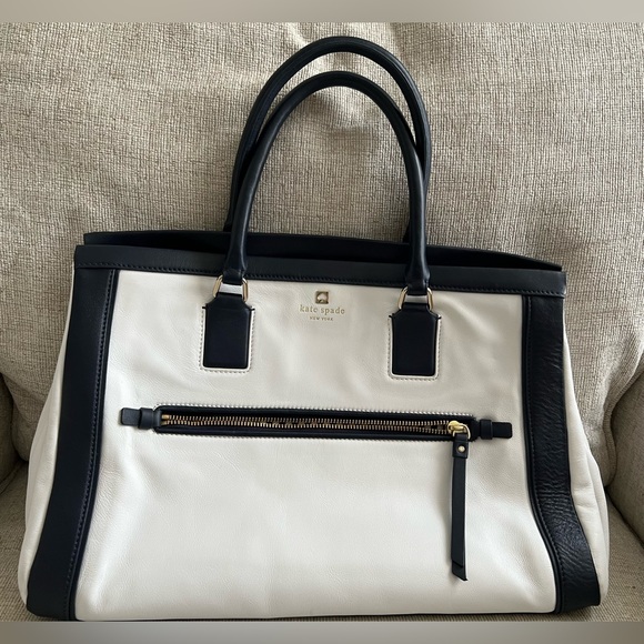 Kate Spade Black and Cream Tote Bag - Picture 1 of 7